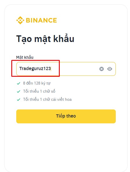 Nhập mật khẩu để mở tài khoản Binance - Sàn Binance có uy tín không?