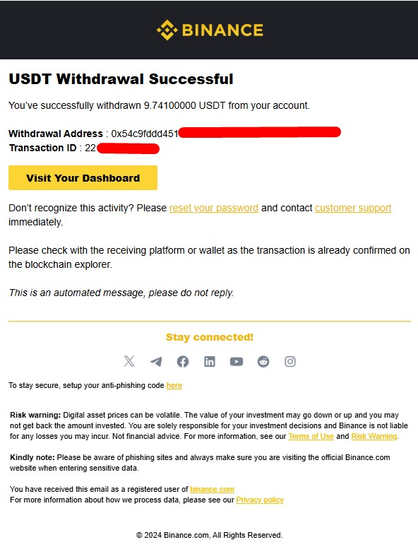 Chuyển USDT thành công - Sàn Binance có uy tín không?