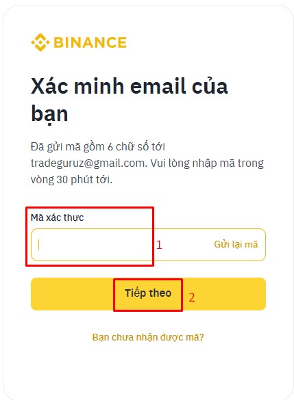 Nhập thông tin đăng ký tài khoản Binance - Sàn Binance có uy tín không?